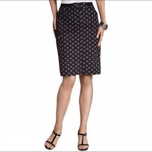 Chico’s Polka Gargo Pencil Dots Skirt.
